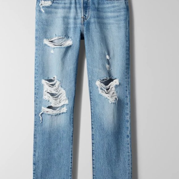 Levi's Premium 501 Original Distressed Straight leg in Luxor Street - Picture 4 of 7